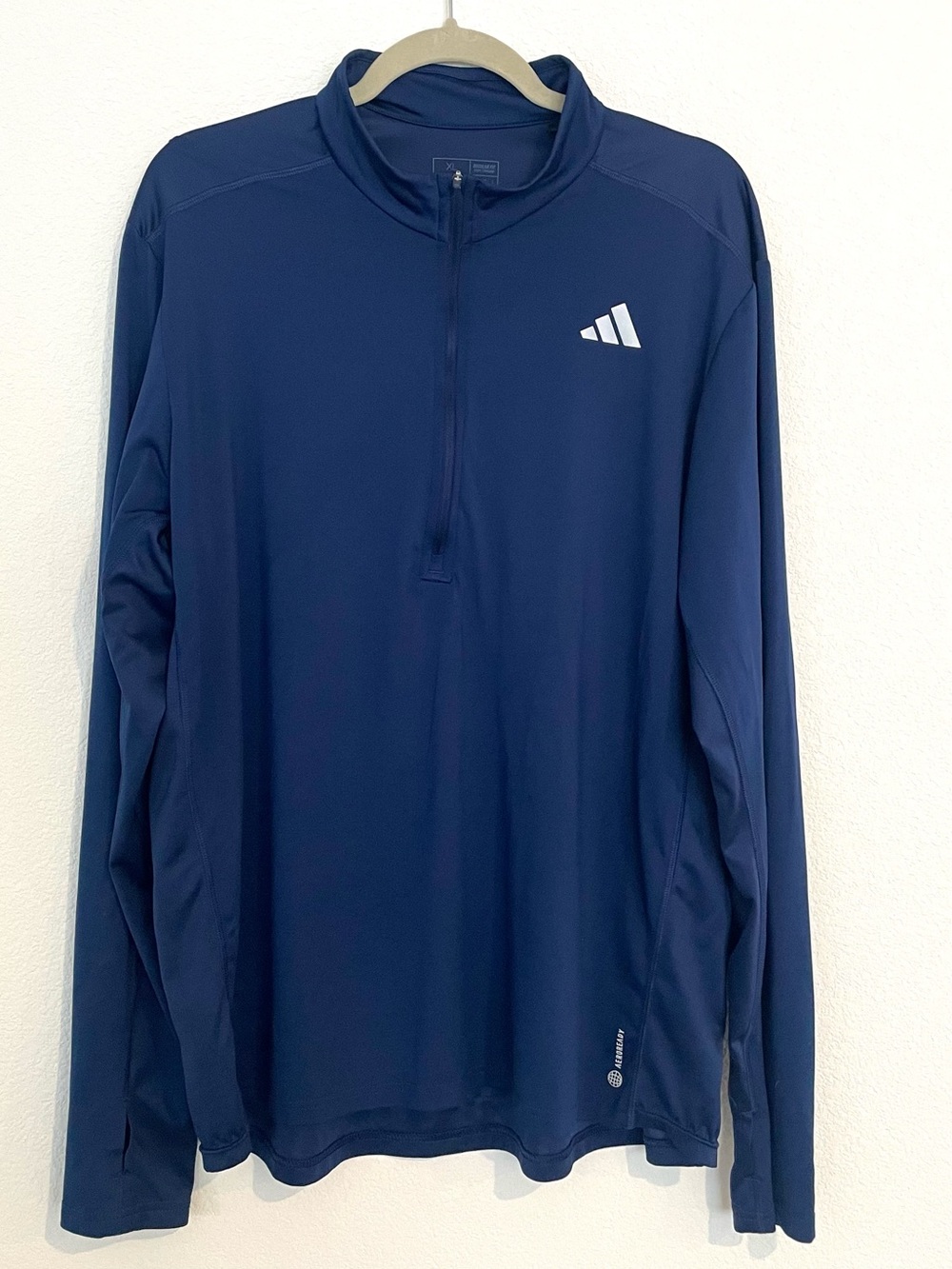 adidas Navy Blue Menβs XL Half-Zip Performance Top